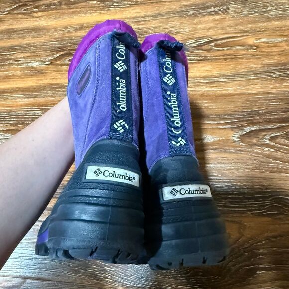 Columbia Size 12 Girls Purple Suede Snow Boots Winter Shoes Vintage Y2K Toddler - Picture 8 of 9